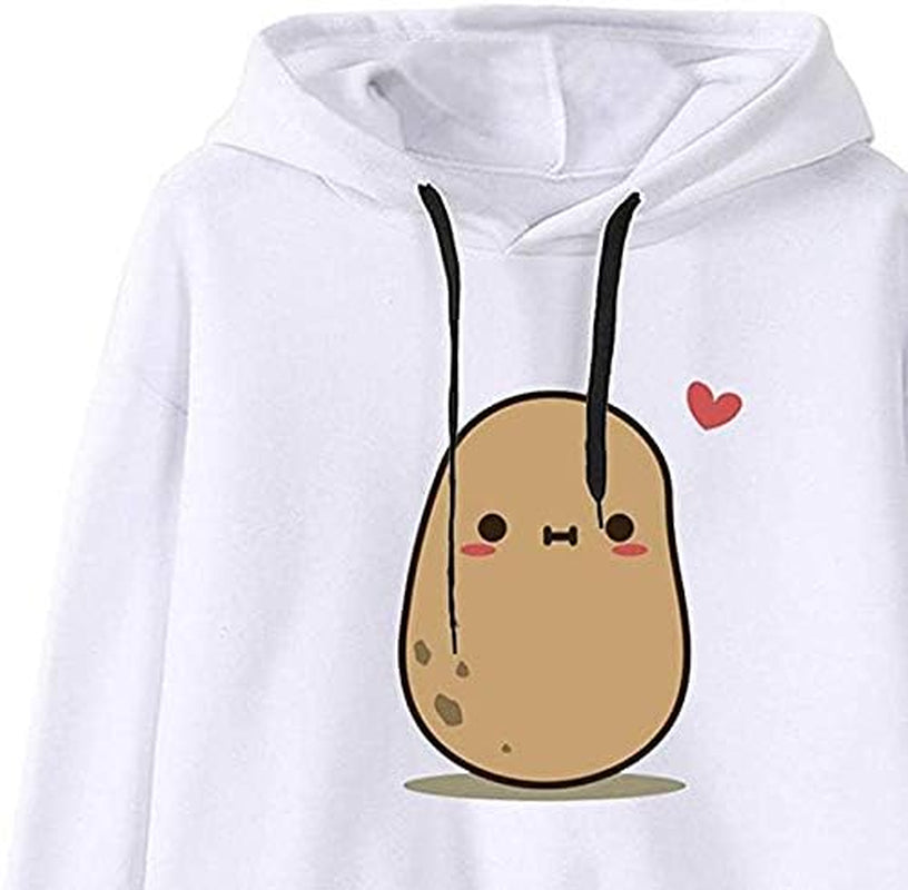 Teen Girls Hooded Sweatshirt Womens Long Sleeve Cute Hoodies Pullover Tops